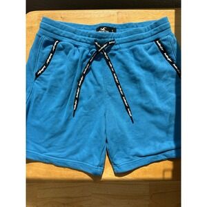 Hollister Men's Blue Sweat Shorts Size S Drawstring Athletic Casual